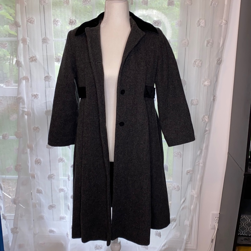Wool with Velvet Detail PeaCoat